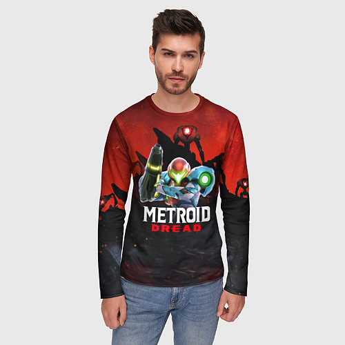 Мужской лонгслив Metroid Dread Самус Аран / 3D-принт – фото 3