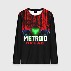 Лонгслив мужской Metroid Dread Самус Аран и потеки крови, цвет: 3D-принт