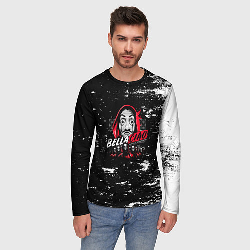 Мужской лонгслив Бумажный Белла Чао / 3D-принт – фото 3
