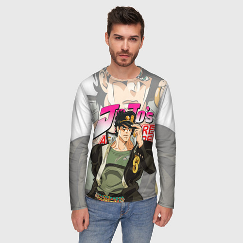 Мужской лонгслив JOJO BIZARRE ADVENTURE ДЖОДЖО / 3D-принт – фото 3