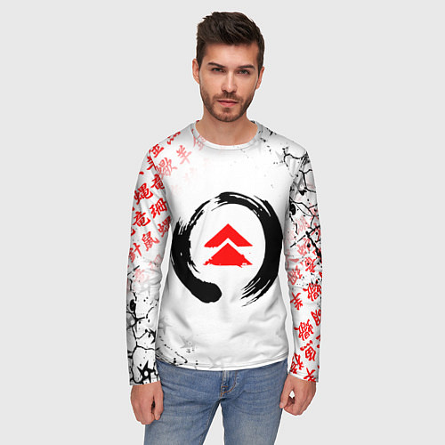 Мужской лонгслив ПРИЗРАК ЦУСИМЫ ЭМБЛЕМА GHOST OF TSUSHIMA / 3D-принт – фото 3