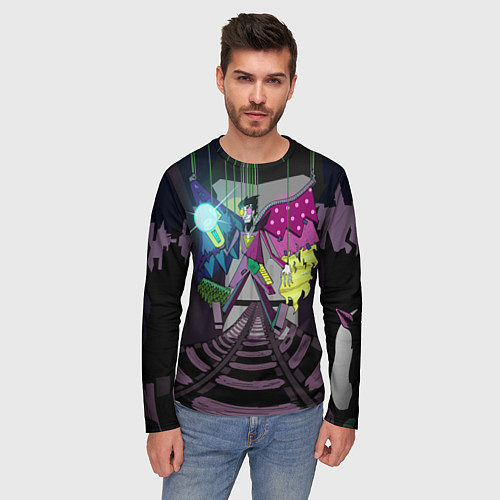 Мужской лонгслив Spamton: BIG SHOT ! Deltarune Спамтон / 3D-принт – фото 3