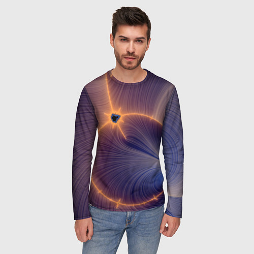 Мужской лонгслив Black Hole Tribute design / 3D-принт – фото 3