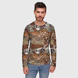 Лонгслив мужской Шкуры Диких Животных, цвет: 3D-принт — фото 2