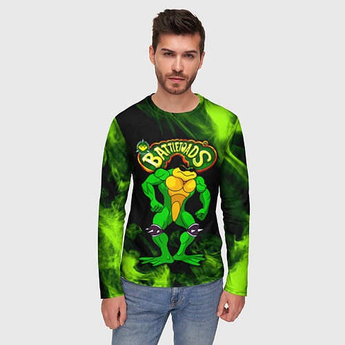 Мужской лонгслив Battletoads Rash / 3D-принт – фото 3