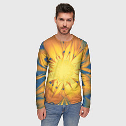 Лонгслив мужской Солнечный цветок Абстракция 535-332-32, цвет: 3D-принт — фото 2