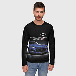 Лонгслив мужской Chevrolet Camaro ZL1 Motorsport, цвет: 3D-принт — фото 2