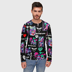 Лонгслив мужской DELTARUNE PATTERN ART ГЕРОИ ДЕЛЬТАРУН, цвет: 3D-принт — фото 2