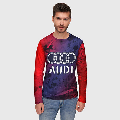 Мужской лонгслив AUDI Audi Краски / 3D-принт – фото 3