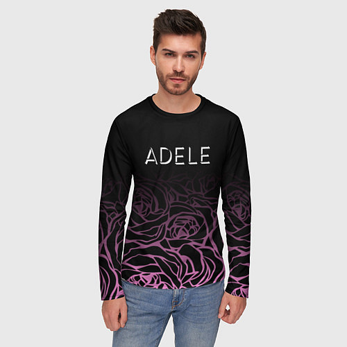 Мужской лонгслив Adele Розы / 3D-принт – фото 3