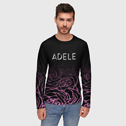 Лонгслив мужской Adele Розы, цвет: 3D-принт — фото 2