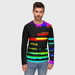 Лонгслив мужской Color fashion glitch, цвет: 3D-принт — фото 2