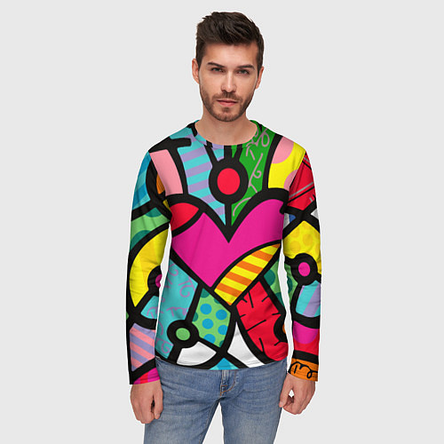 Мужской лонгслив Ромеро Бритто Арт / 3D-принт – фото 3