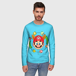 Лонгслив мужской Марио с ушками, цвет: 3D-принт — фото 2