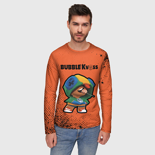 Мужской лонгслив БАБЛ КВАС - БЛЕОН Арт / 3D-принт – фото 3