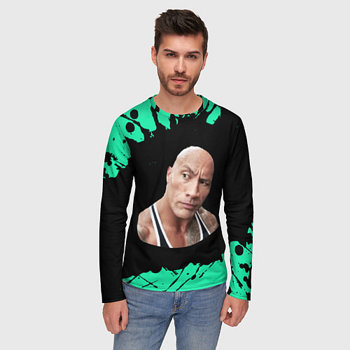 Мужской лонгслив BUBBLE KVASS - СКАЛА Краски / 3D-принт – фото 3