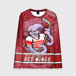 Мужской лонгслив Детройт Ред Уингз, Detroit Red Wings Маскот