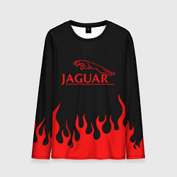 Мужской лонгслив Jaguar, Ягуар огонь