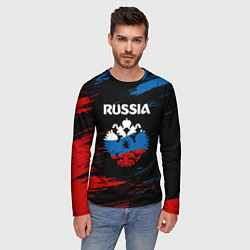 Лонгслив мужской Russia Герб в стиле, цвет: 3D-принт — фото 2