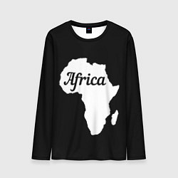 Лонгслив мужской Африка на чёрном, цвет: 3D-принт