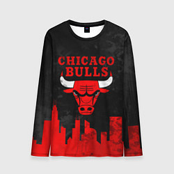 Лонгслив мужской Chicago Bulls, Чикаго Буллз Город, цвет: 3D-принт