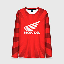 Лонгслив мужской Honda красные линии, цвет: 3D-принт