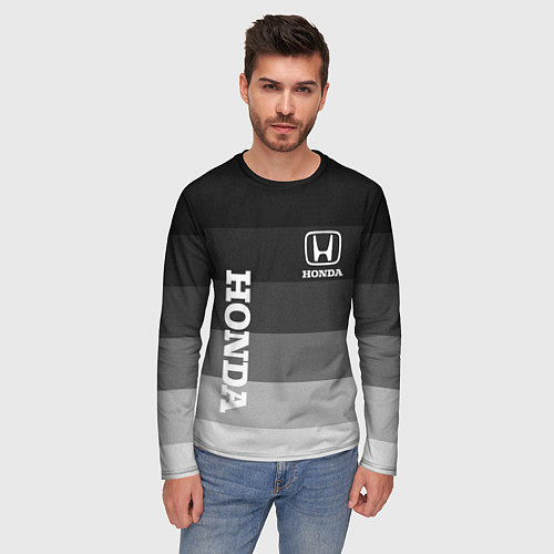 Мужской лонгслив Honda Хонда / 3D-принт – фото 3