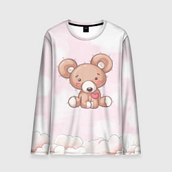 Лонгслив мужской Плюшевый мишка игрушка, цвет: 3D-принт