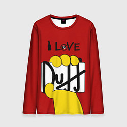 Мужской лонгслив I LOVE DUFF Симпсоны, Simpsons