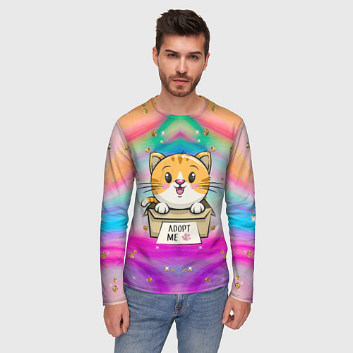 Мужской лонгслив Забери меня к себе! / 3D-принт – фото 3