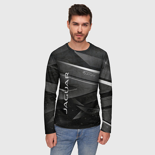 Мужской лонгслив JAGUR ЯГУАР абстракция / 3D-принт – фото 3