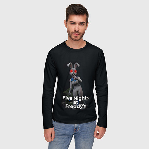 Мужской лонгслив Five Nights at Freddys: Security Breach - кролик В / 3D-принт – фото 3
