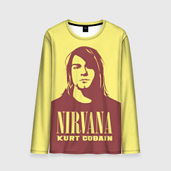 Лонгслив мужской Nirvana - Kurt Cobain, цвет: 3D-принт