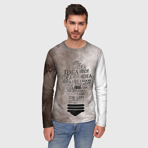 Мужской лонгслив Idea! / 3D-принт – фото 3