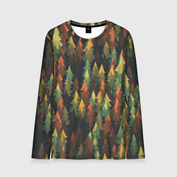 Лонгслив мужской Spruce forest, цвет: 3D-принт