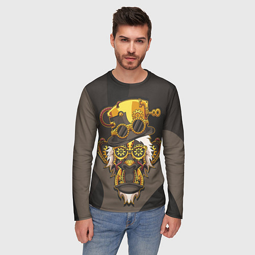 Мужской лонгслив Стимпанк Заводная Обезьяна / 3D-принт – фото 3