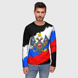 Лонгслив мужской Россия - имперский герб, цвет: 3D-принт — фото 2