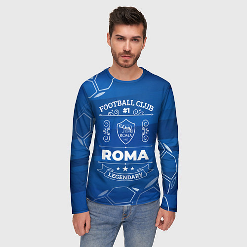 Мужской лонгслив Roma FC 1 / 3D-принт – фото 3