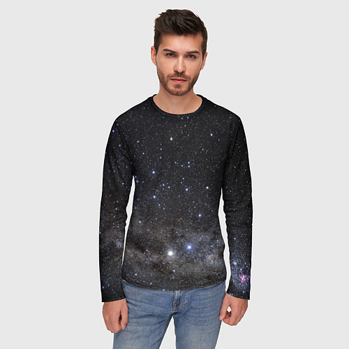Мужской лонгслив Космический космос / 3D-принт – фото 3