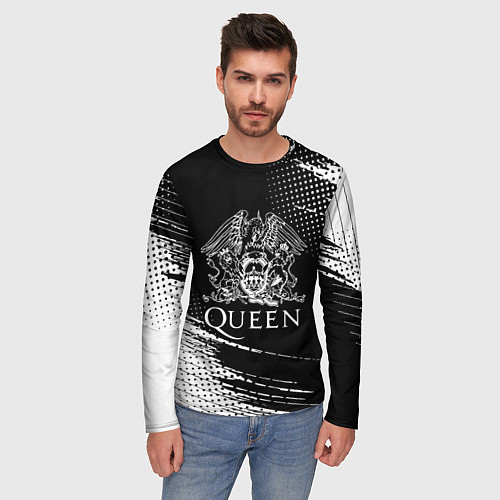 Мужской лонгслив Queen герб квин / 3D-принт – фото 3
