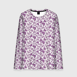 Лонгслив мужской Фиолетовая гжель, цвет: 3D-принт