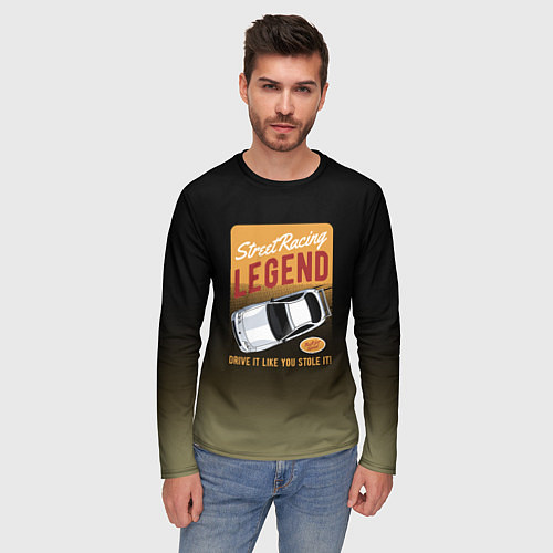 Мужской лонгслив Legend Car / 3D-принт – фото 3