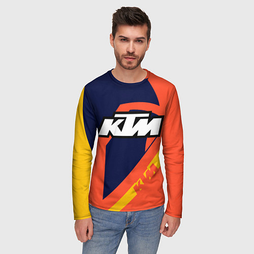 Мужской лонгслив KTM VINTAGE SPORTWEAR / 3D-принт – фото 3