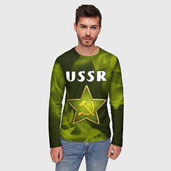 Лонгслив мужской USSR - ЗВЕЗДА - Огонь, цвет: 3D-принт — фото 2