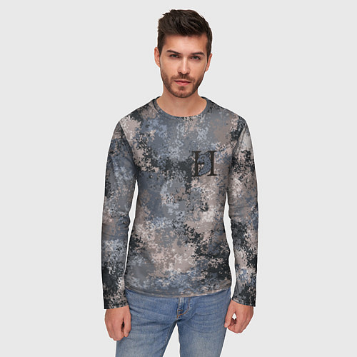 Мужской лонгслив Дюна Харконены пустынный камуфляж / 3D-принт – фото 3