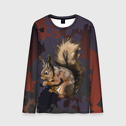 Мужской лонгслив Белка пушистый хвост