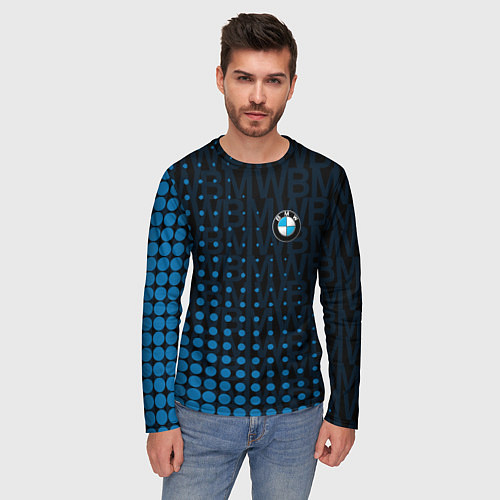 Мужской лонгслив Bmw Паттерн / 3D-принт – фото 3