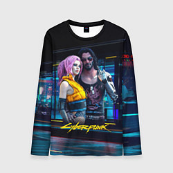 Лонгслив мужской Johnny и Vi Girl Cyberpunk2077, цвет: 3D-принт