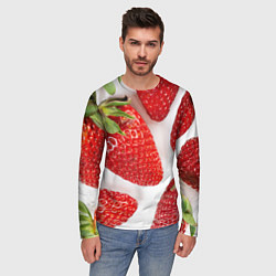 Лонгслив мужской Strawberries, цвет: 3D-принт — фото 2
