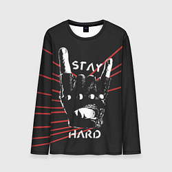 Лонгслив мужской Stay hard, цвет: 3D-принт